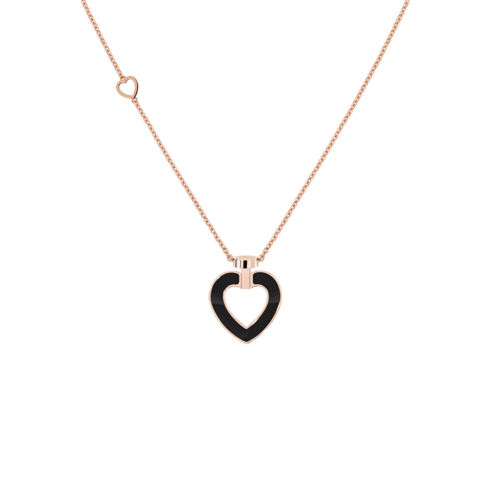 Fred Pretty Woman 18ct Rose Gold Mother of Pearl & Onyx Necklace Fred Pretty Woman 18ct Rose Gold Mother of Pearl & Onyx Necklace