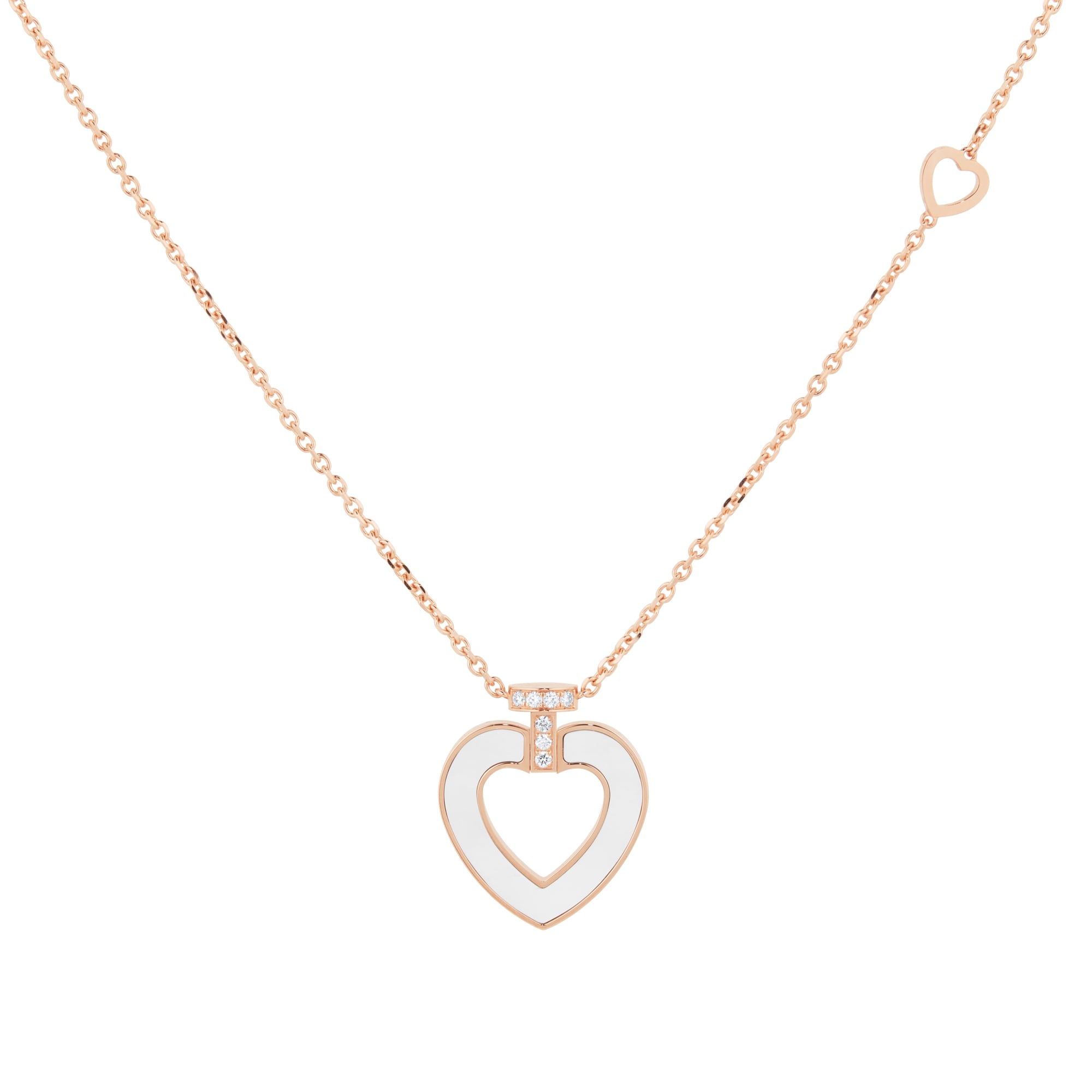 Fred Pretty Woman 18ct Rose Gold Mother of Pearl & Onyx Necklace Fred Pretty Woman 18ct Rose Gold Mother of Pearl & Onyx Necklace