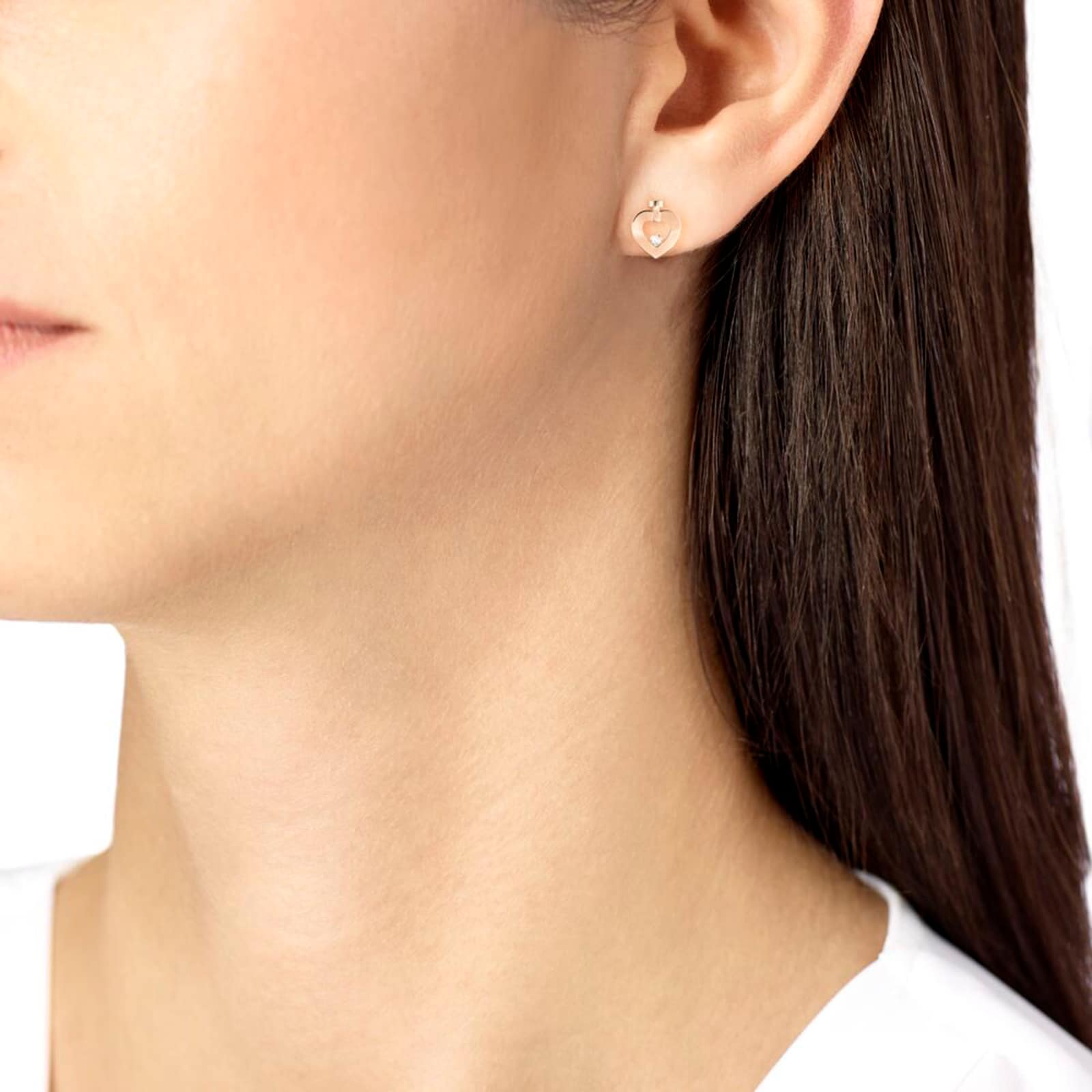 Fred Pretty Woman 18ct Rose Gold 0.02ct Diamond Single Stud Earring Fred Pretty Woman 18ct Rose Gold 0.02ct Diamond Single Stud Earring