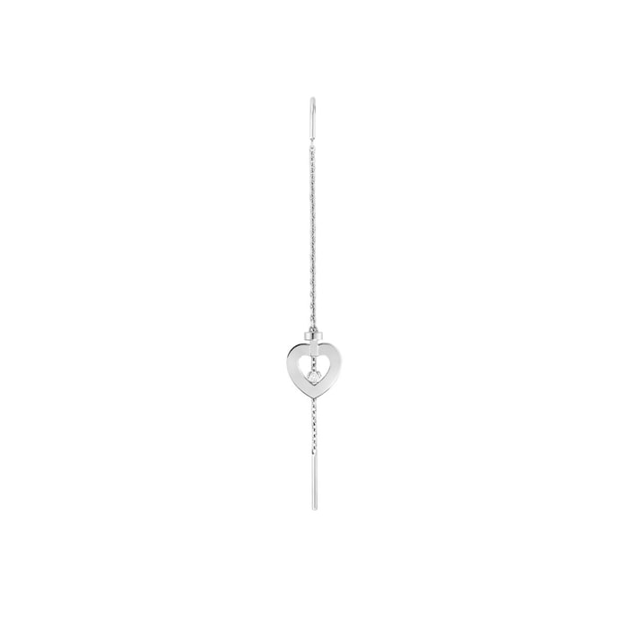 Fred Pretty Woman 18ct White Gold 0.02ct Diamond Single Drop Earring