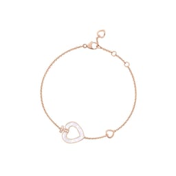 37080399 - Pretty Woman 18ct Rose Gold Mother of Pearl & Malachite Bracelet