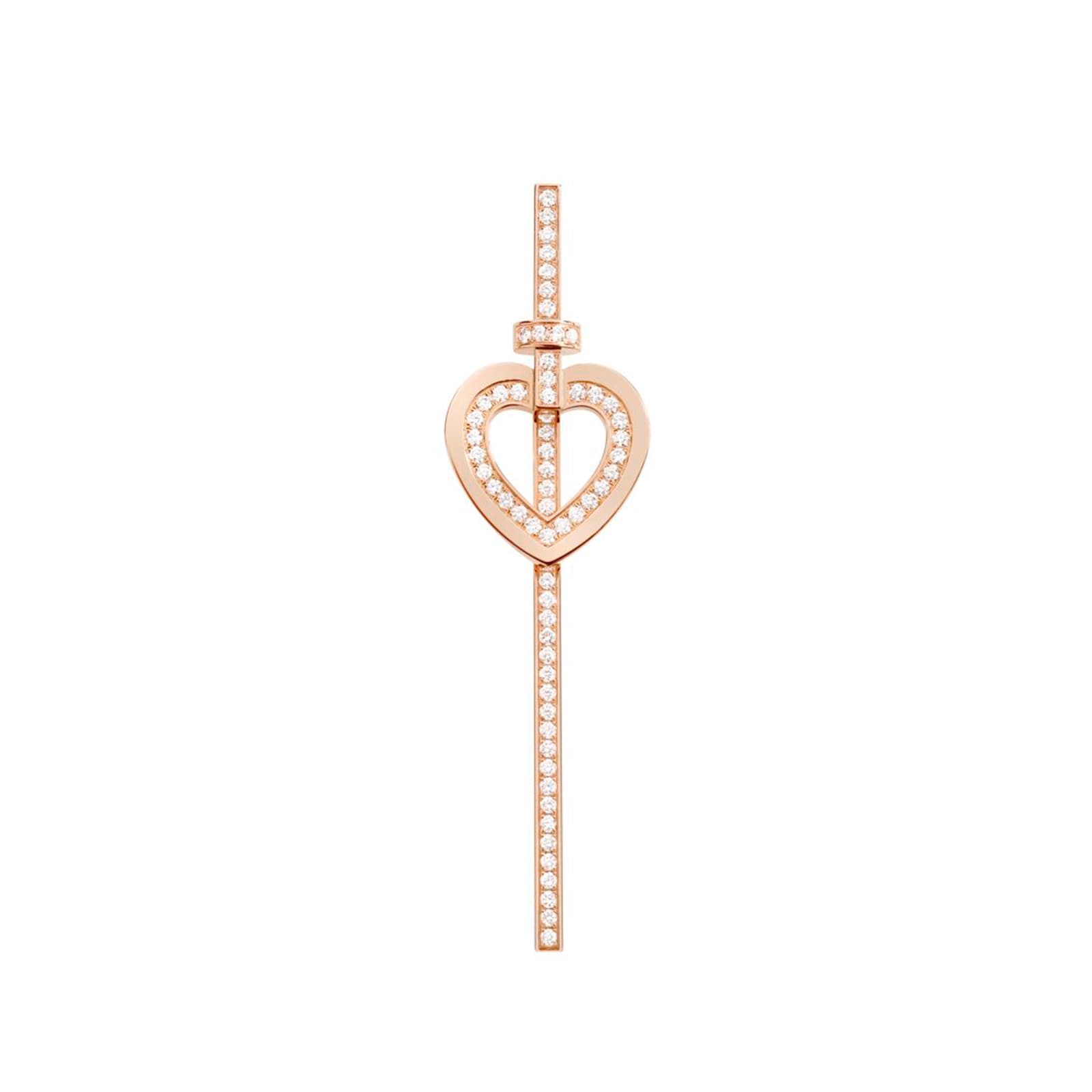 Fred Pretty Woman 18ct Rose Gold 0.26ct Diamond Single Drop Earring Fred Pretty Woman 18ct Rose Gold 0.26ct Diamond Single Drop Earring
