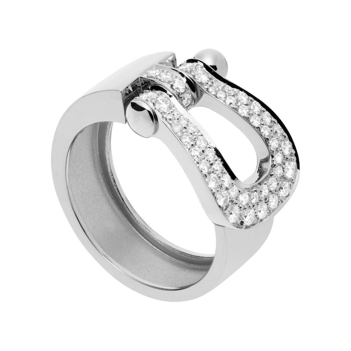 Fred Force 10 18ct White Gold 0.49ct Diamond Ring - Ring Size O