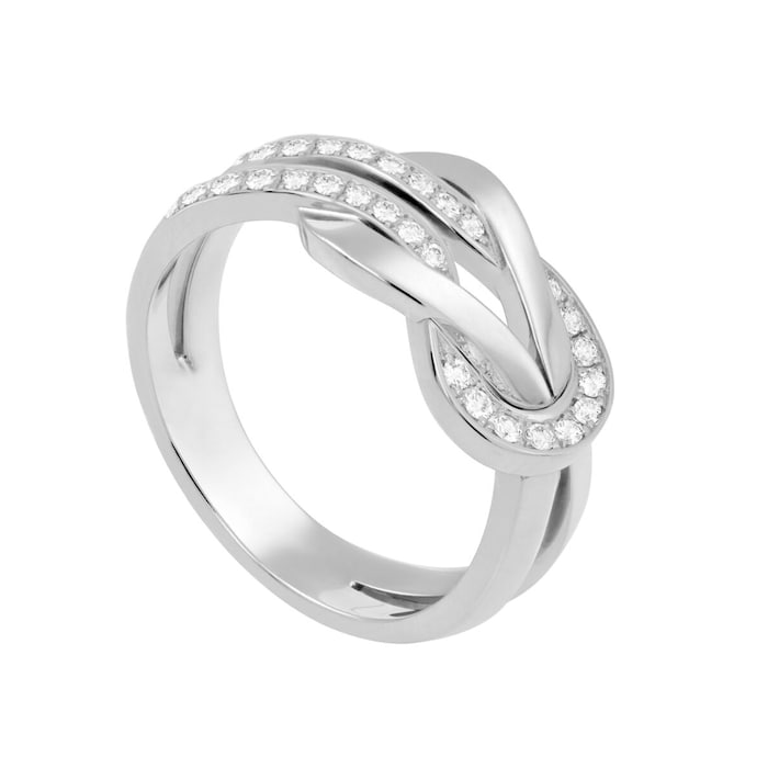 Fred Chance Infinie 18ct White Gold 0.22ct Diamond Ring - Ring Size M