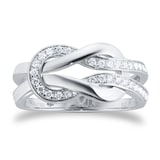 Fred Chance Infinie 18ct White Gold 0.22ct Diamond Ring - Ring Size N