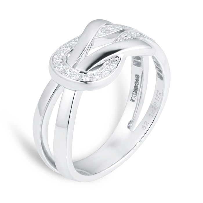 Fred Chance Infinie 18ct White Gold 0.22ct Diamond Ring - Ring Size O