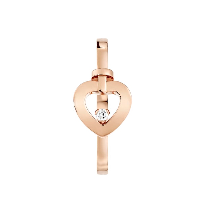 Fred Pretty Woman 18ct Rose Gold 0.02ct Diamond Ring - Ring Size M