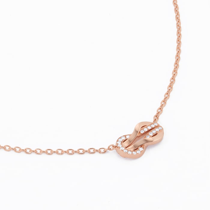 Fred Chance Infinie 18ct Rose Gold 0.10ct Diamond Necklace