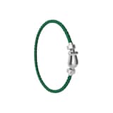 FRED Force 10 18ct White Gold Buckle & Emerald Green Cable Medium Model - Size 15