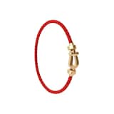 FRED Force 10 18ct Yellow Gold Buckle & Red Cable Medium Model - Size 15