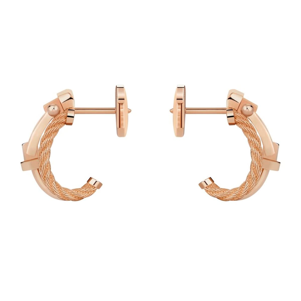 Fred Force 10 Rise 18ct Rose Gold 0.19ct Diamond Earrings