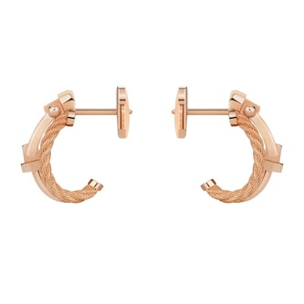 Fred Force 10 Rise 18ct Rose Gold 0.19ct Diamond Earrings