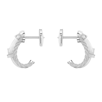 Fred Force 10 Rise 18ct White Gold 0.19ct Diamond Earrings