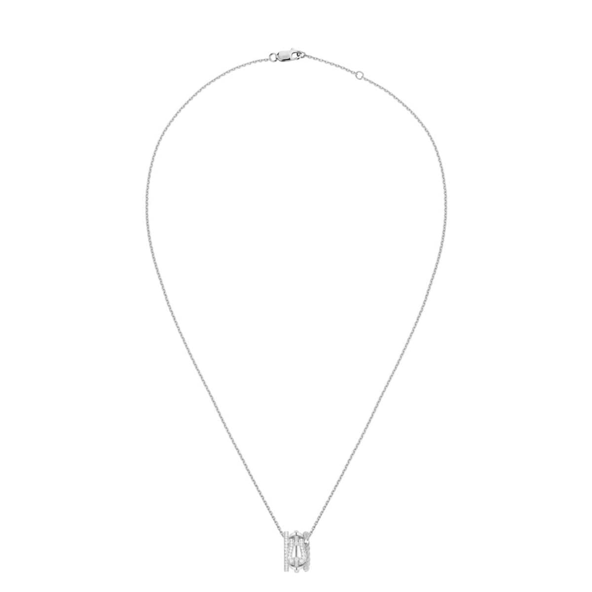 Fred Force 10 Rise 18ct White Gold 0.10ct Diamond Necklace