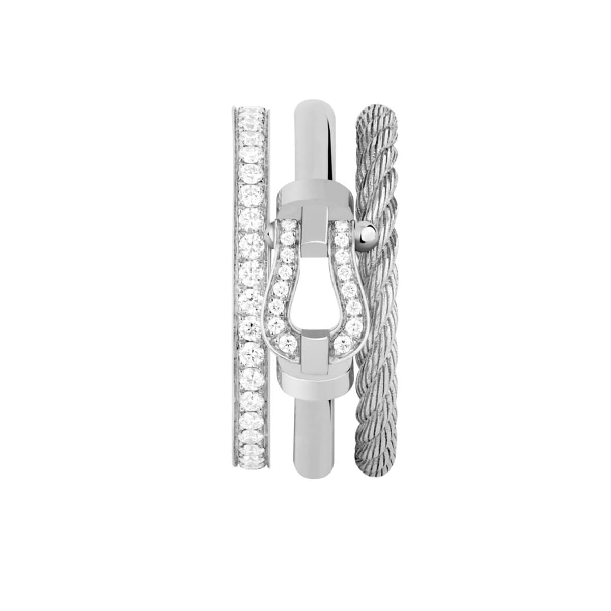 Fred Force 10 Rise 18ct White Gold 0.32ct Diamond Ring
