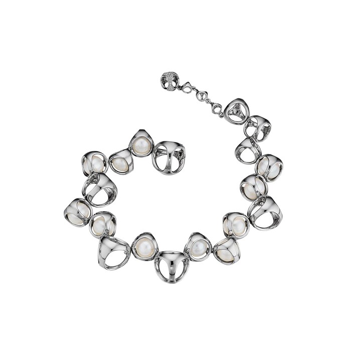 Di Modolo Triadra Sterling Silver Pearl Bracelet
