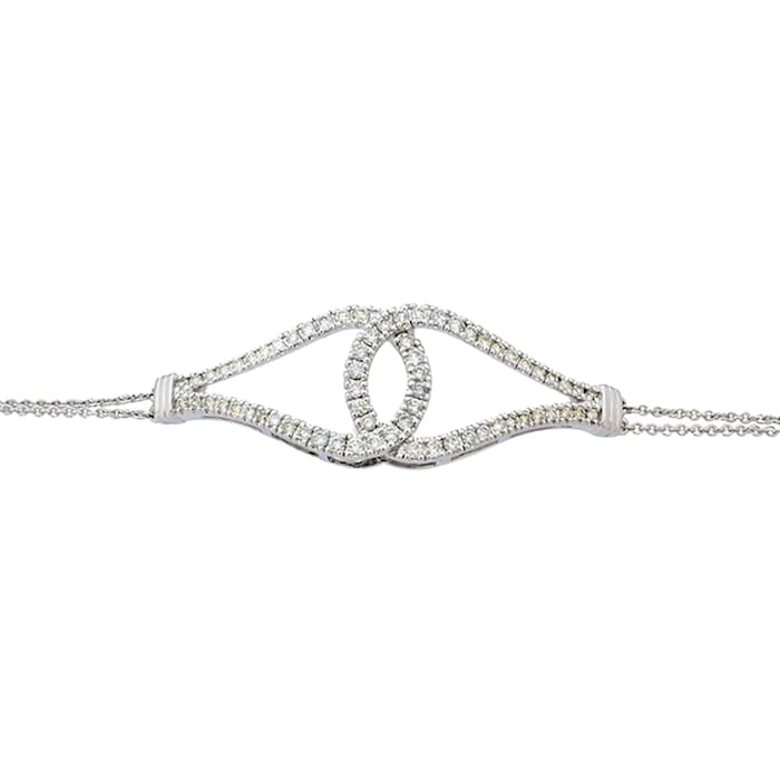 Di Modolo Fiama 18ct White Gold 0.77cttw Diamond Pave Bracelet