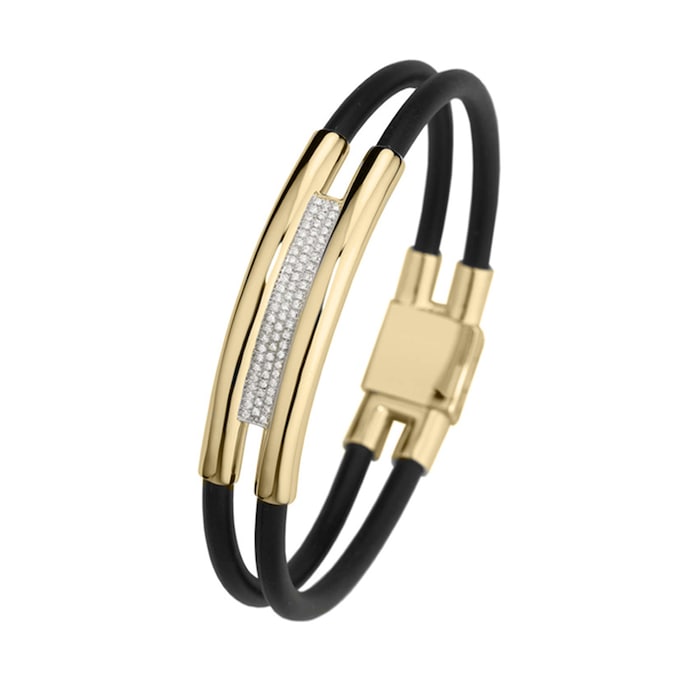 Di Modolo 18k Yellow Gold 0.28cttw Diamond Mens Bracelet