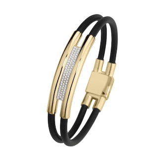 Di Modolo 18k Yellow Gold 0.28cttw Diamond Mens Bracelet