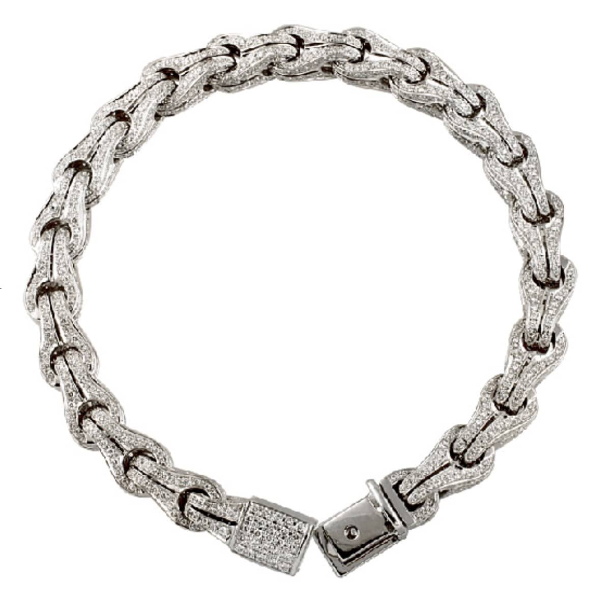 Di Modolo Mens Falco 18K White Gold 5.28cttw Diamond Bracelet Di Modolo Mens Falco 18K White Gold 5.28cttw Diamond Bracelet