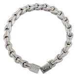 Di Modolo Mens Falco 18K White Gold 5.28cttw Diamond Bracelet