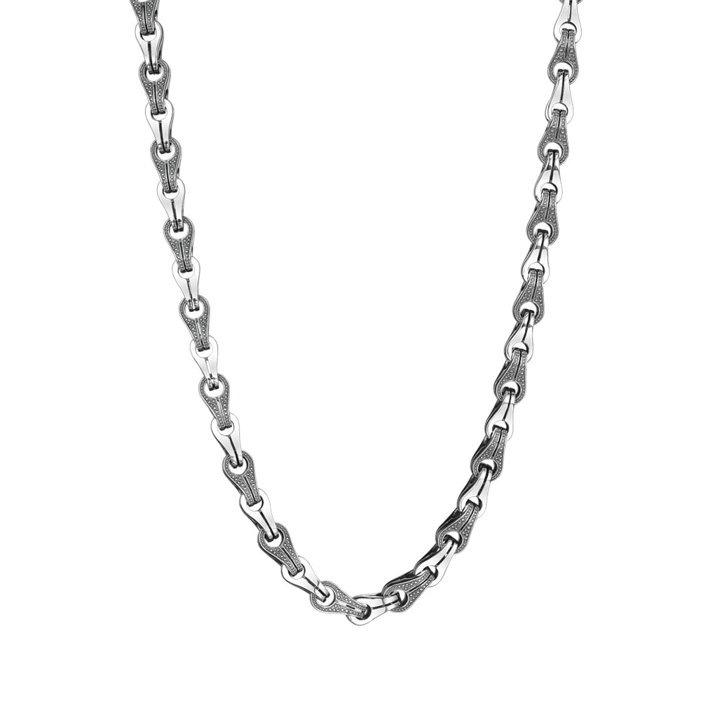 Di Modolo Silver Mens Chain Link 8mm Necklace MN362-S1 | Mayors