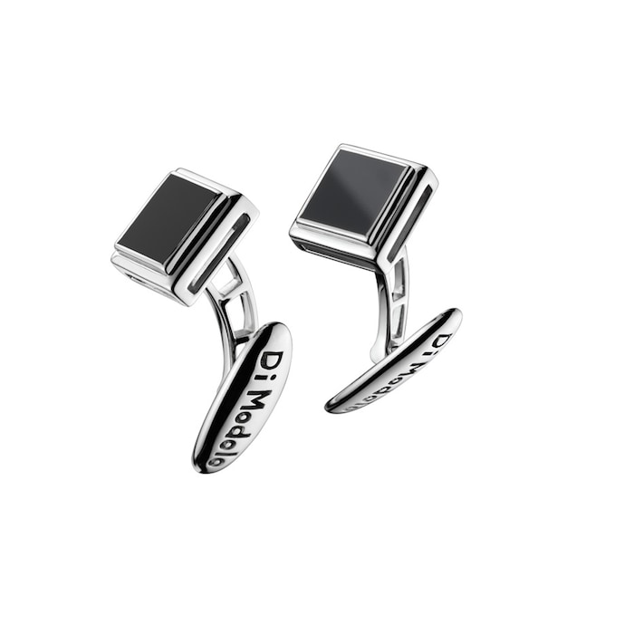 Di Modolo 18k White Gold Onyx Falco Cufflinks