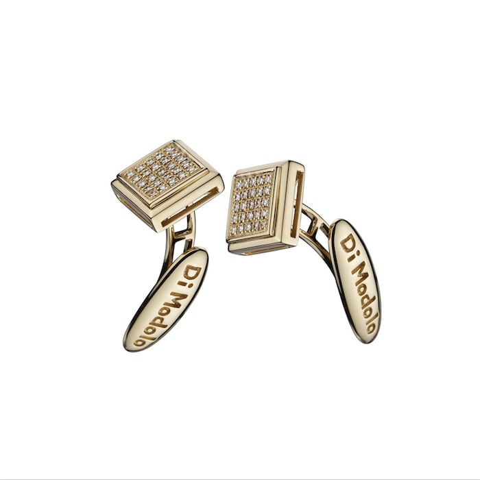 Di Modolo 18k Yellow Gold 0.31cttw Diamond Falco Cufflinks