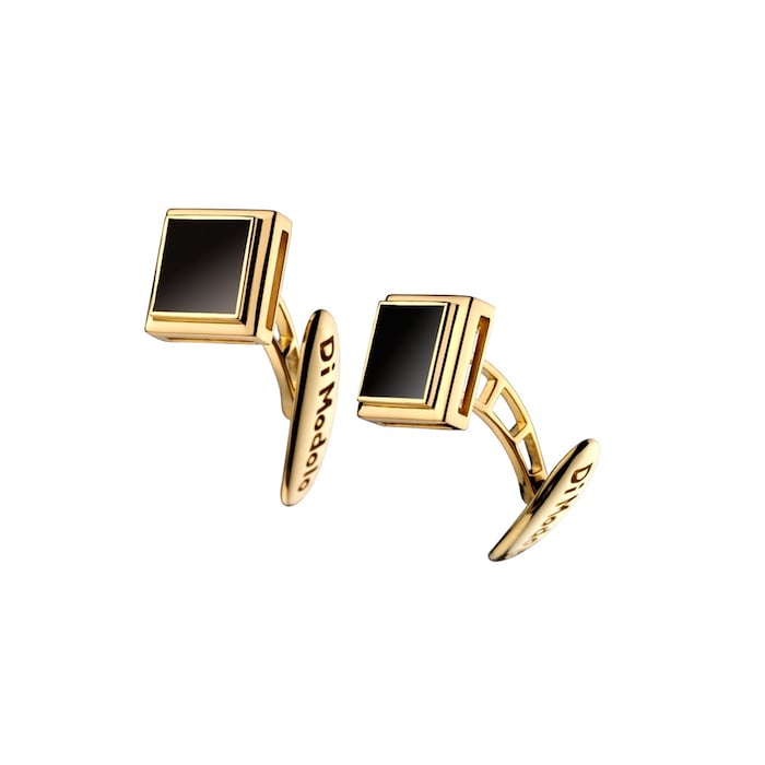 Di Modolo 18k Yellow Gold Men Falco Onyx Cufflinks