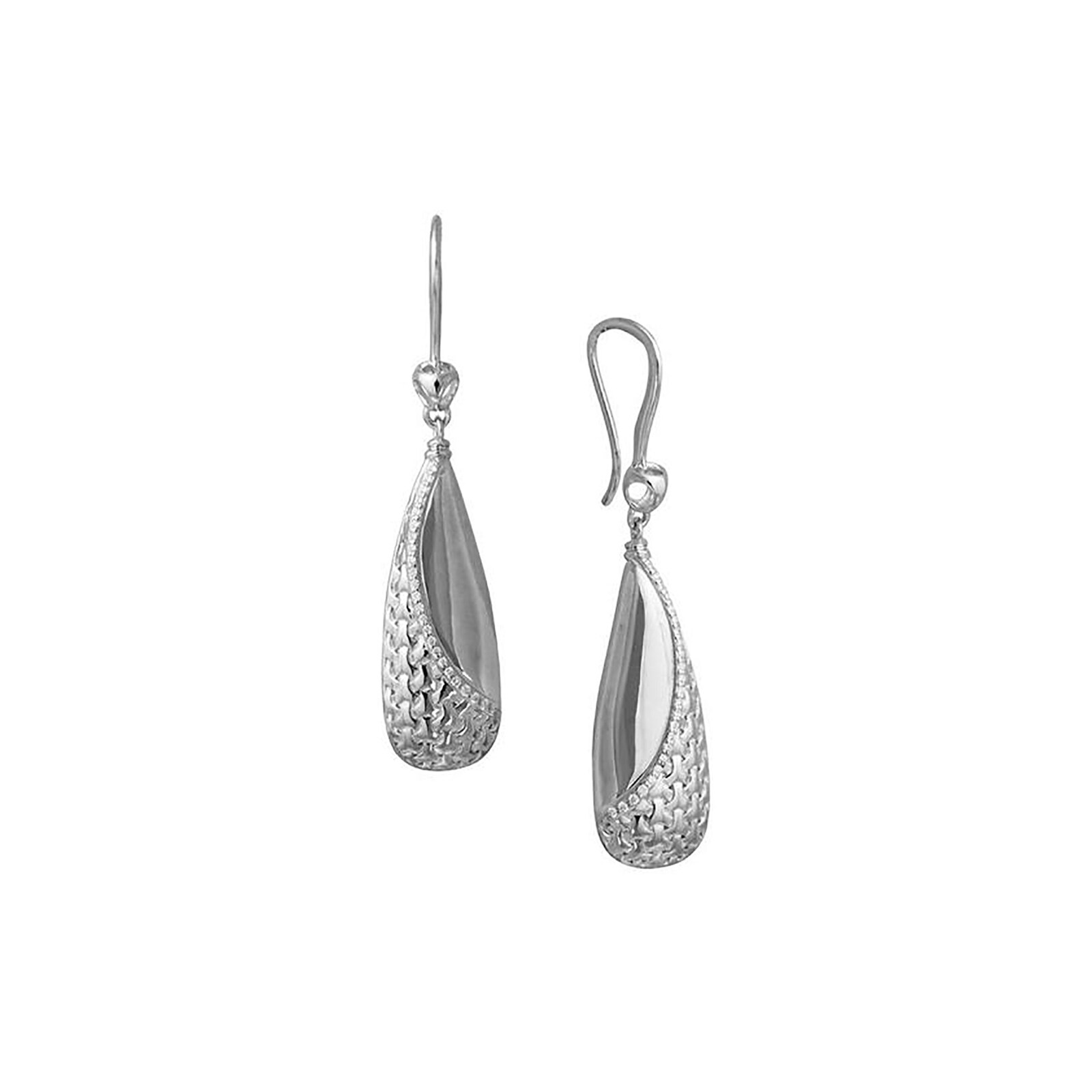 Di Modolo Ricamo Silver 0.16cttw Diamond Pave Drop Earrings