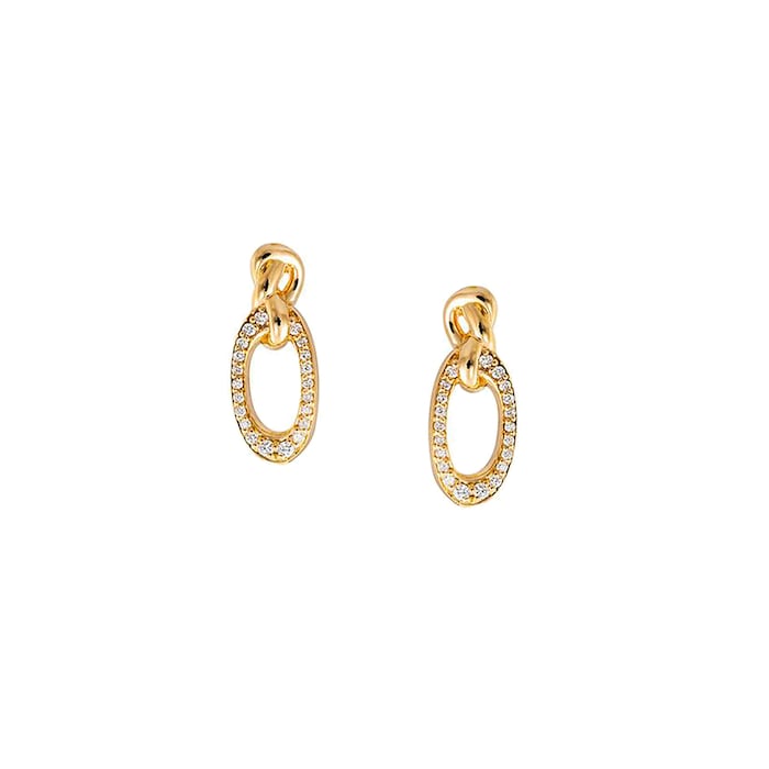 Di Modolo Nodo 18ct Yellow Gold 0.15cttw Diamond Pave Earrings