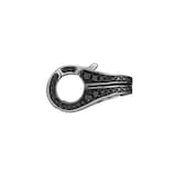 Di Modolo Sterling Silver Mens Black Diamond Clasp Chain