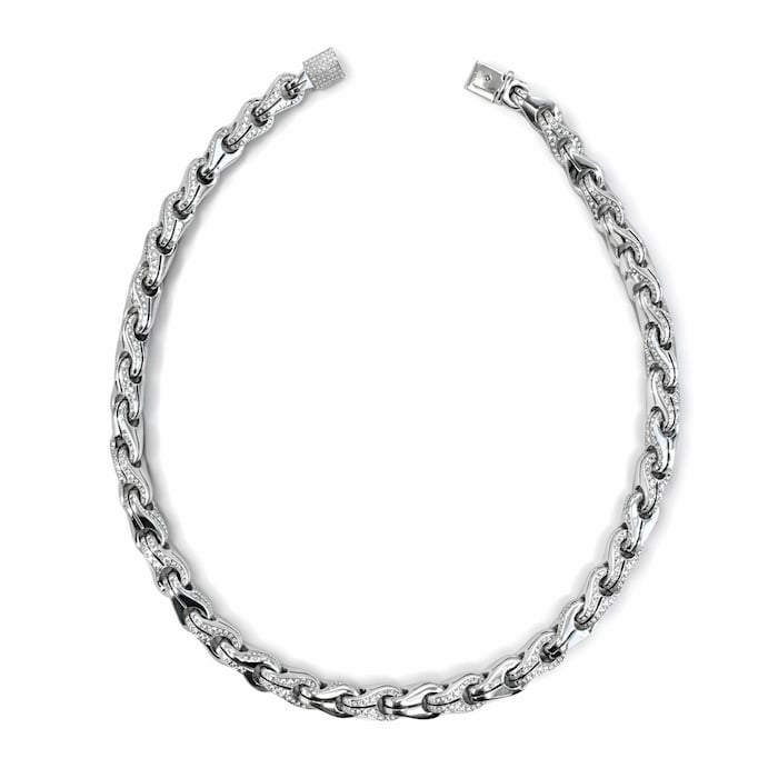 Di Modolo 18k White Gold Tempia 28.28cttw Diamond Necklace