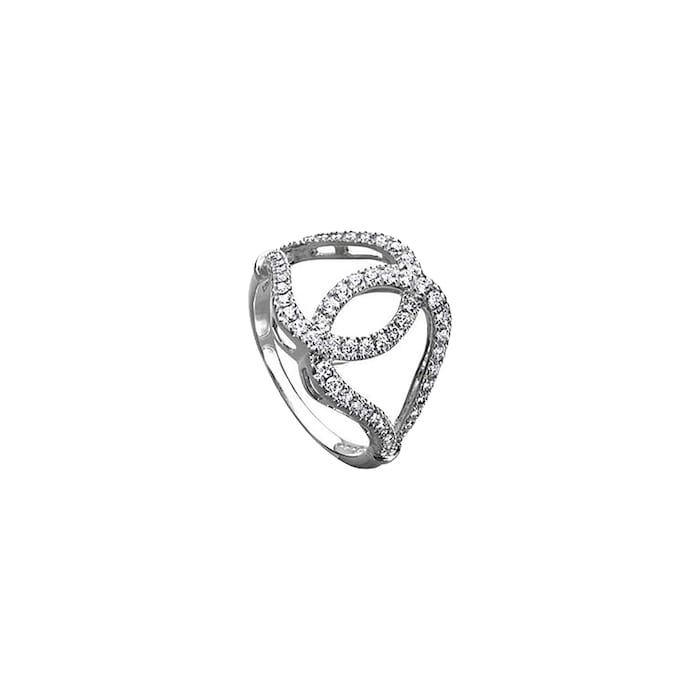 Di Modolo Fiamma 18ct White Gold 0.56cttw Diamond Pave Ring - Ring Size M