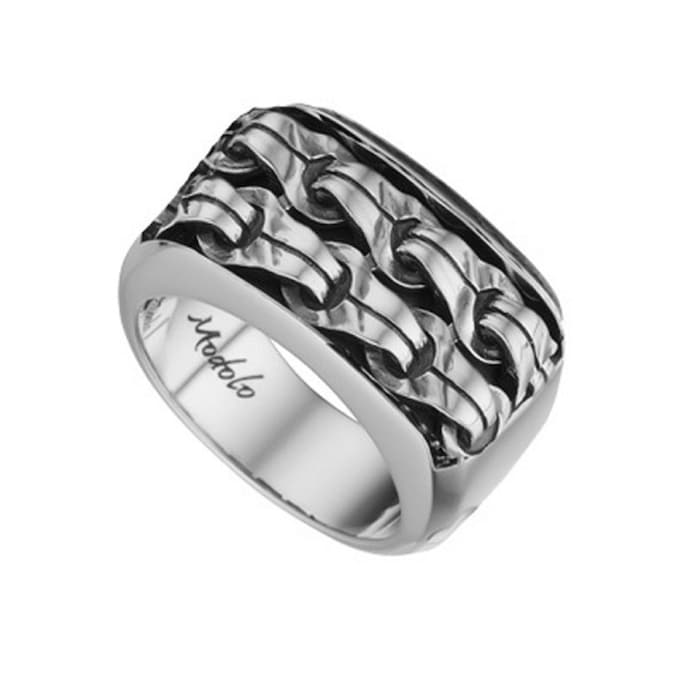 Di Modolo Silver Square Mens Ring