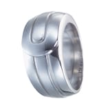 Di Modolo 18k White Gold Falco Mens Plain Ring