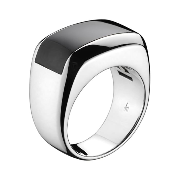 Di Modolo 18k White Gold Falco Mens Onyx Ring