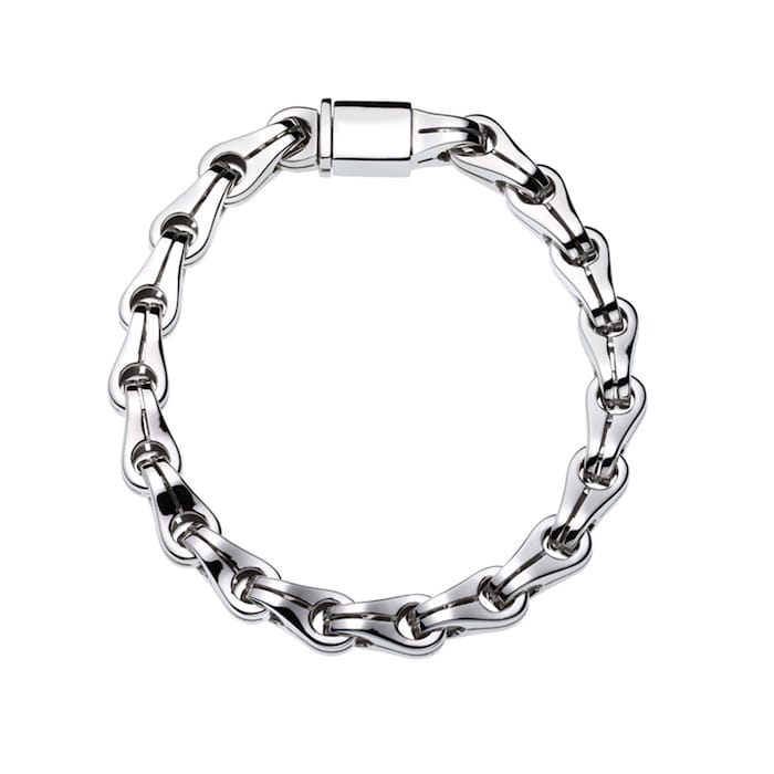 Di Modolo 18k White Gold Plain Mens Bracelet