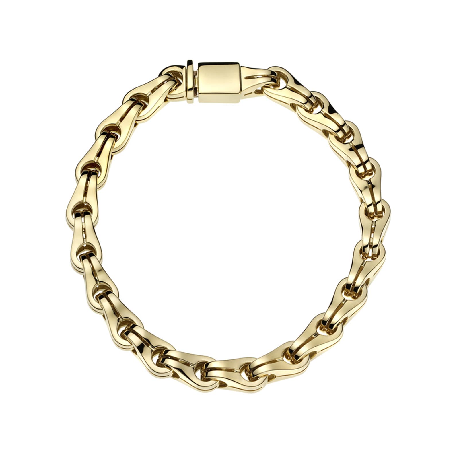 Mens Falco 18K Yellow Gold Chain Bracelet