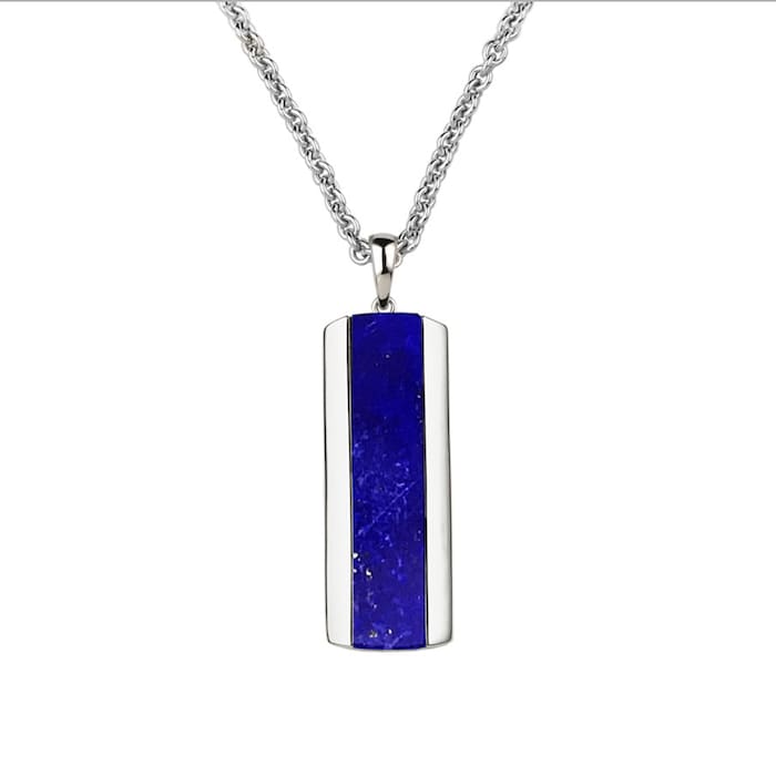 Di Modolo Mens Falco 18K White Gold & Blue Lapis Pendant