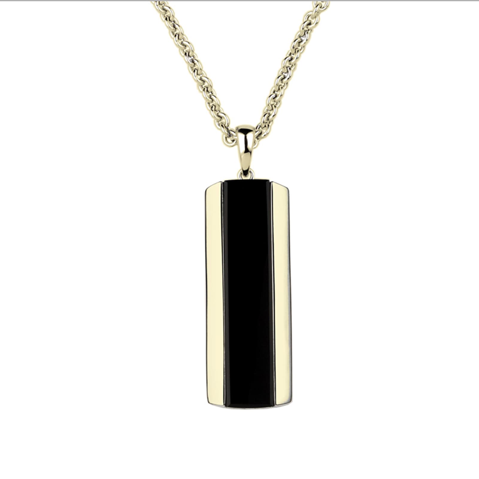 Di Modolo Mens Falco 18K Yellow Gold & Black Necklace
