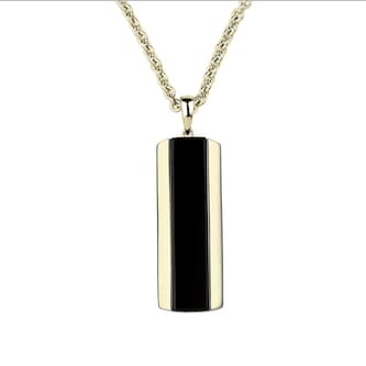 Di Modolo Mens Falco 18K Yellow Gold & Black Necklace Di Modolo Mens Falco 18K Yellow Gold & Black Necklace