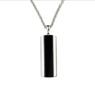 Di Modolo Mens Falco 18K White Gold & Black Onyx Pendant Di Modolo Mens Falco 18K White Gold & Black Onyx Pendant