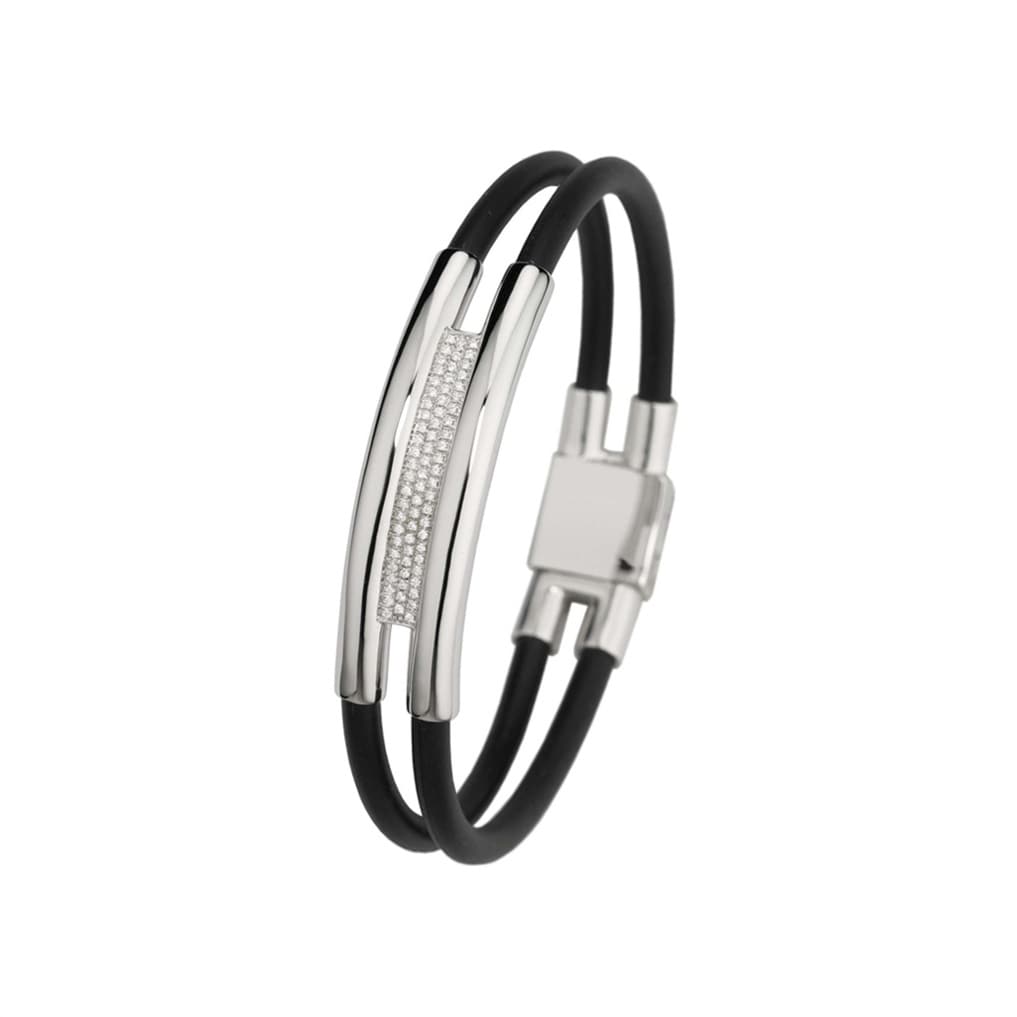 Di Modolo 18k White Gold 0.28cttw Diamond Mens Bracelet Di Modolo 18k White Gold 0.28cttw Diamond Mens Bracelet