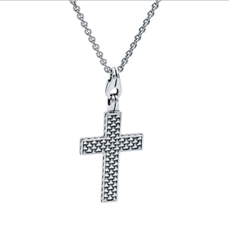 Di Modolo Mens Falco 18K White Gold Cross Pendant Di Modolo Mens Falco 18K White Gold Cross Pendant
