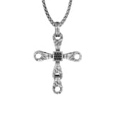 Di Modolo Silver Mens 0.11ct Diamond Cross Necklace