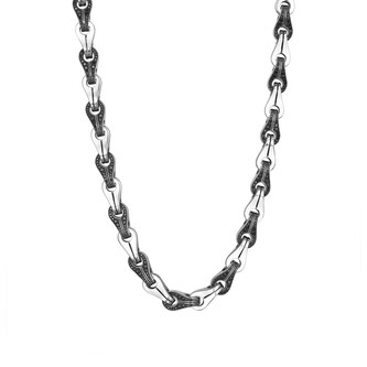 Di Modolo Sterling Silver Mens Black Diamons 6.95cttw Chain Necklace