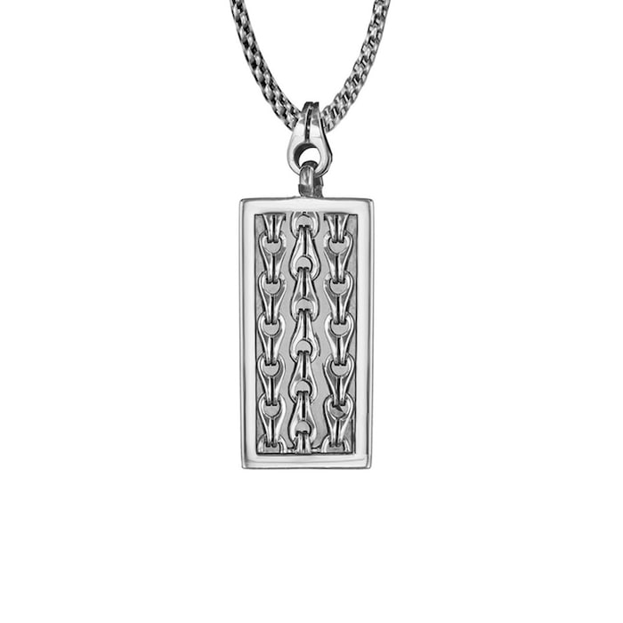 Di Modolo Silver Rectangular Pendant Chain