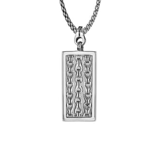 Di Modolo Silver Rectangular Pendant Chain Di Modolo Silver Rectangular Pendant Chain
