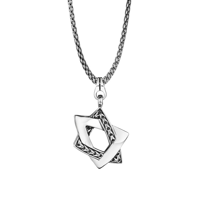 Di Modolo Silver Star Of David Pendant Chain